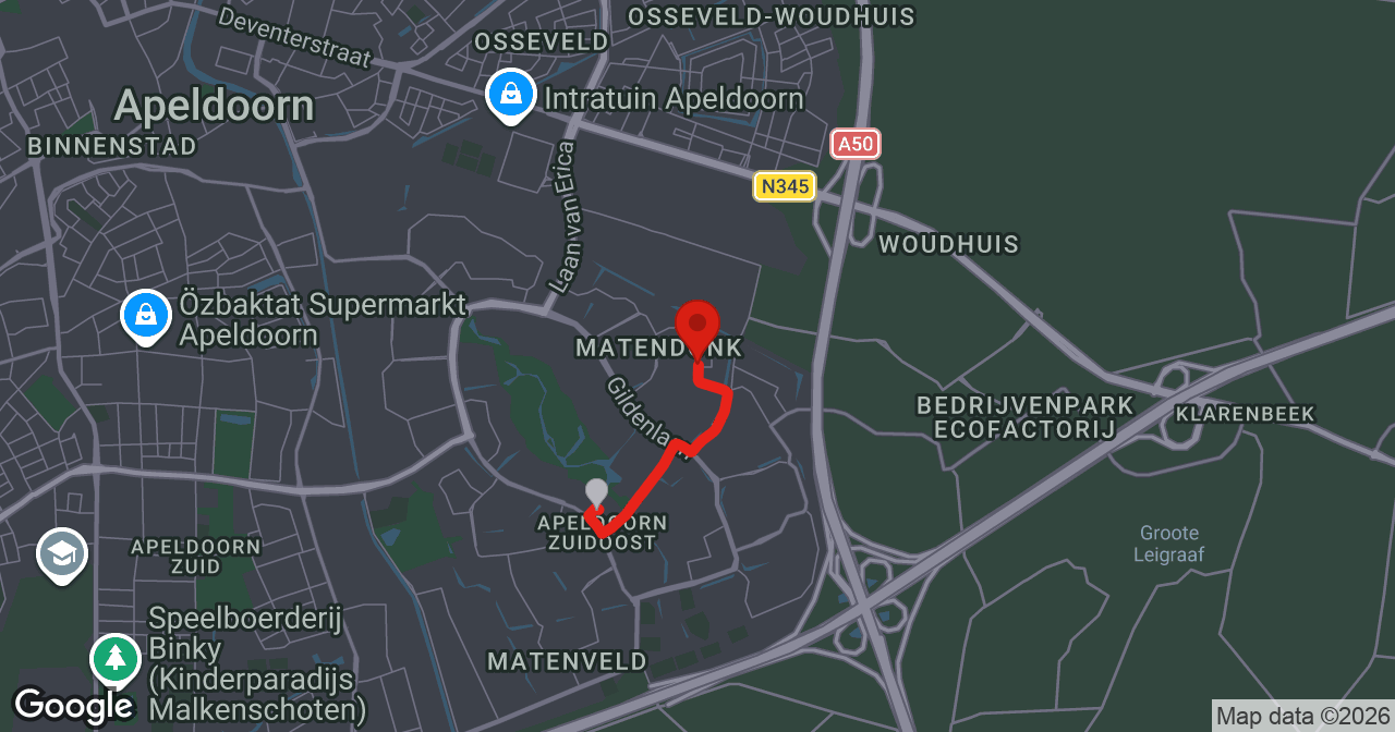 Kaart van de meldlocatie