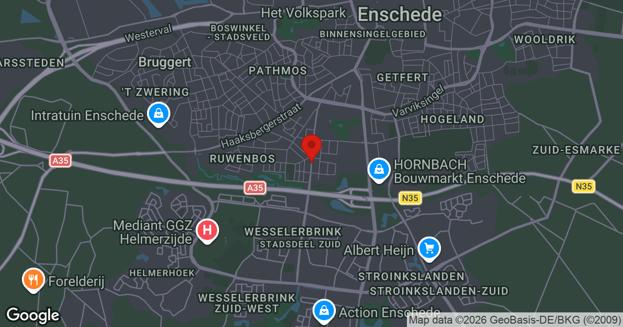 Kaart van de meldlocatie
