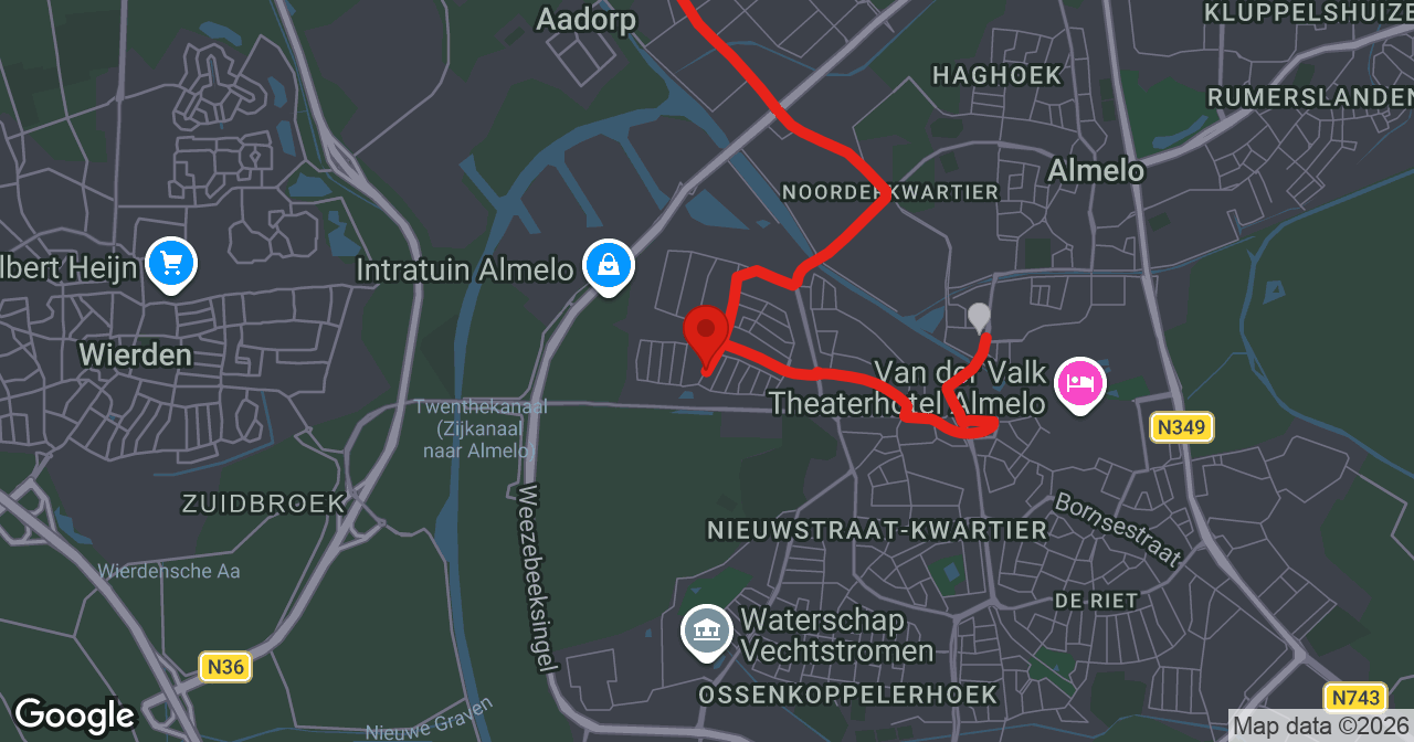 Kaart van de meldlocatie
