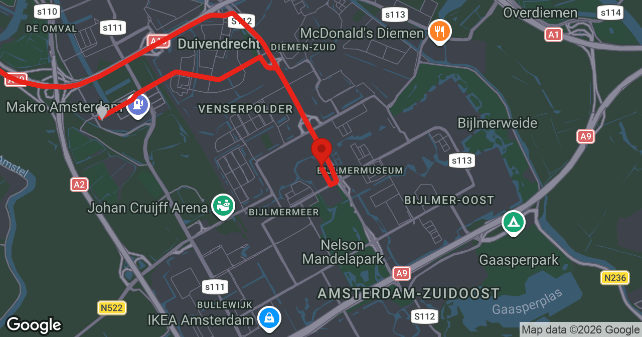 Kaart van de meldlocatie