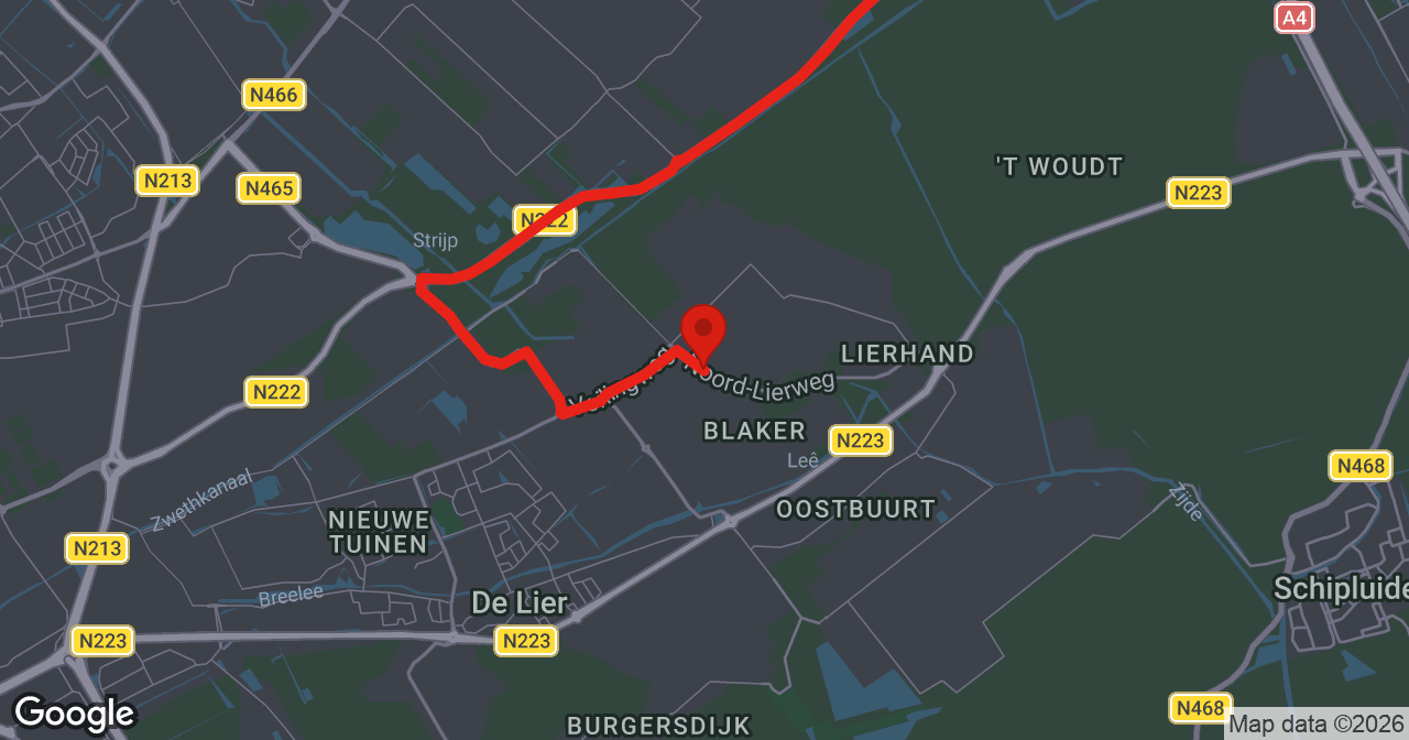 Kaart van de meldlocatie