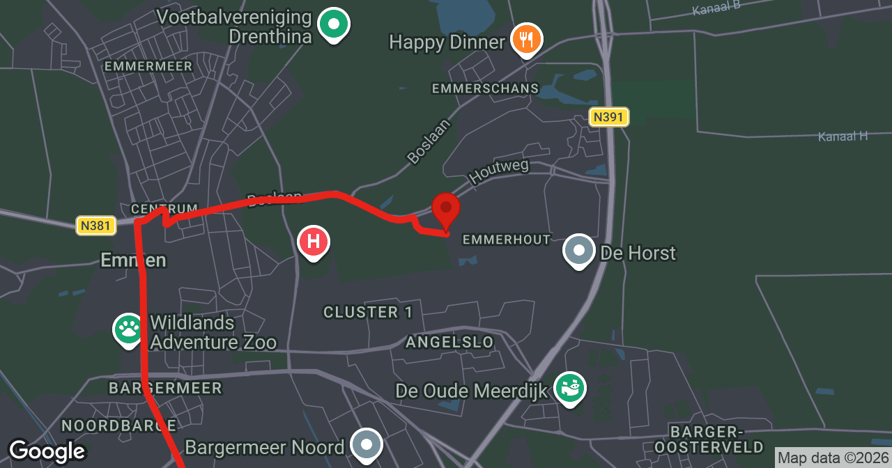 Kaart van de meldlocatie