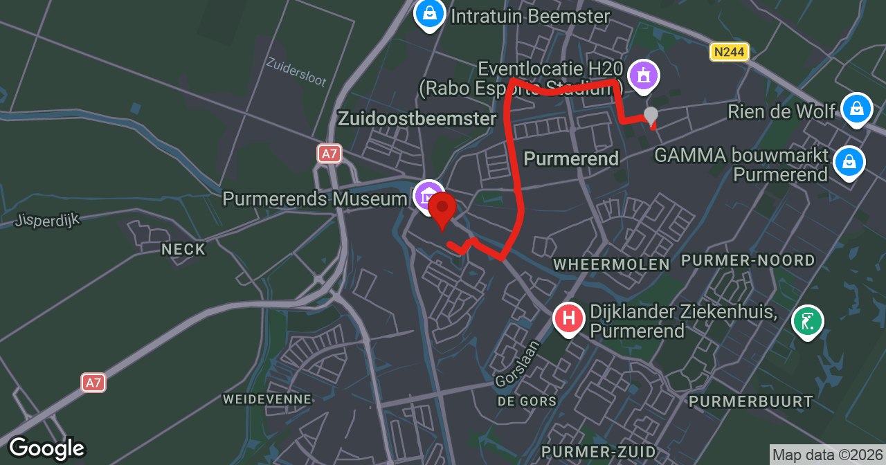 Kaart van de meldlocatie