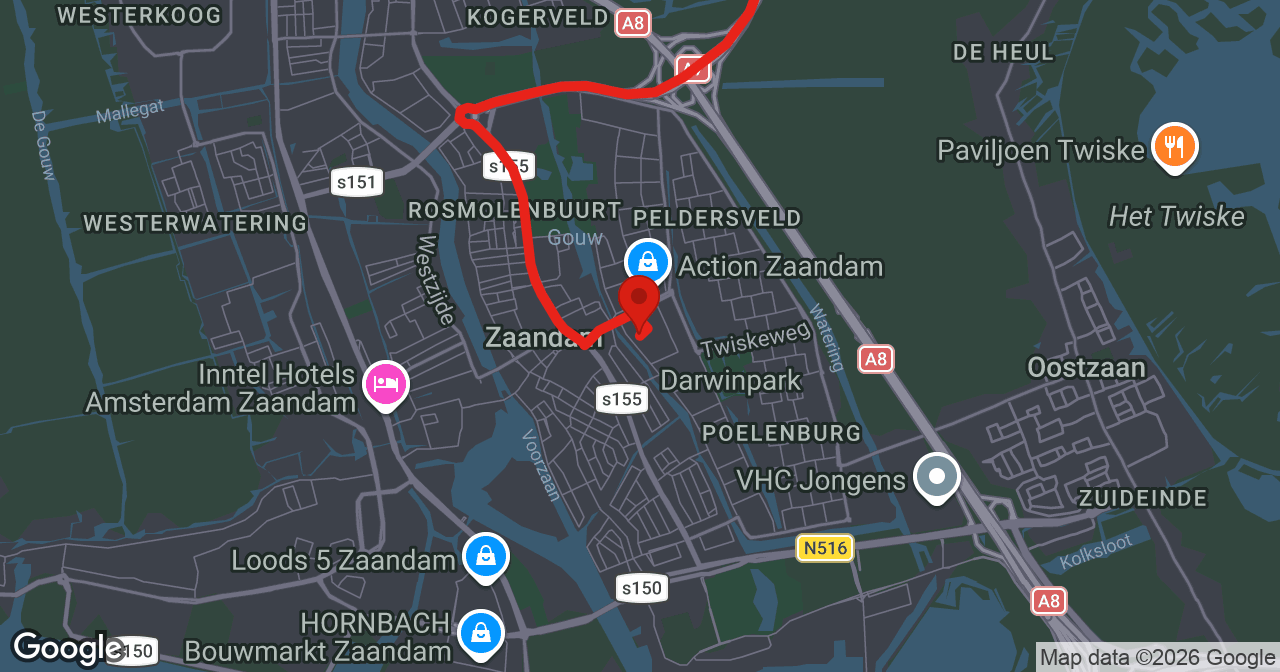 Kaart van de meldlocatie