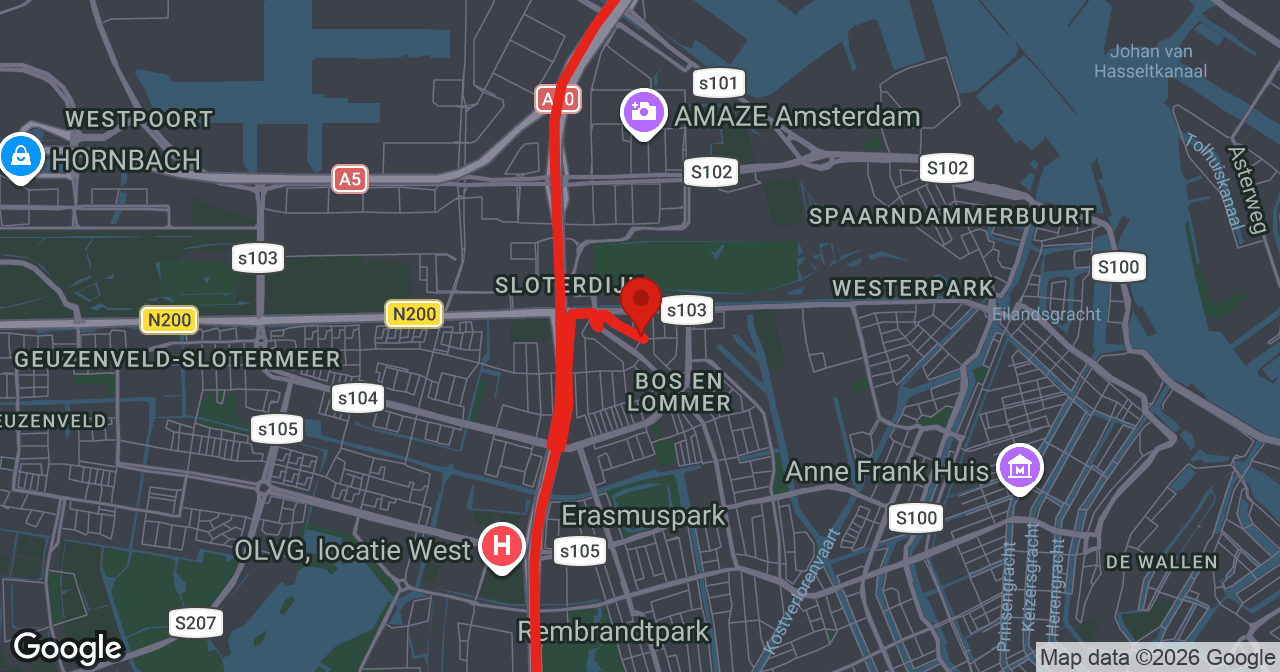 Kaart van de meldlocatie