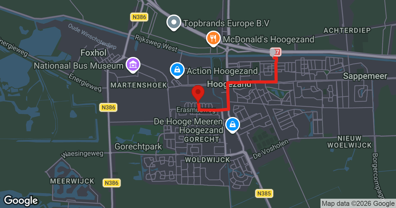 Kaart van de meldlocatie