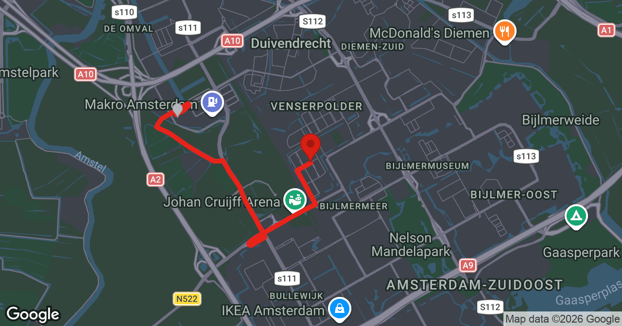 Kaart van de meldlocatie