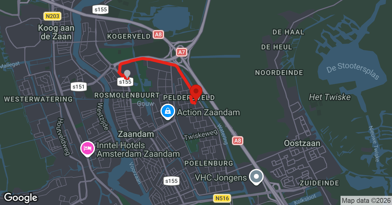 Kaart van de meldlocatie