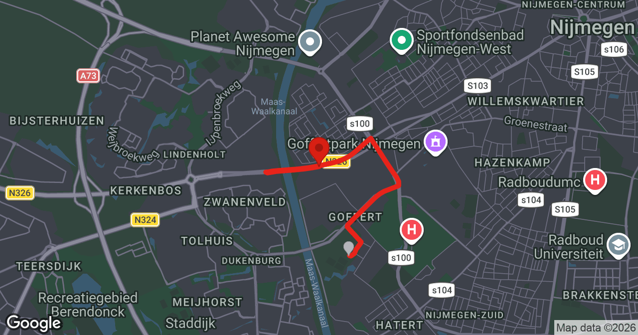 Kaart van de meldlocatie