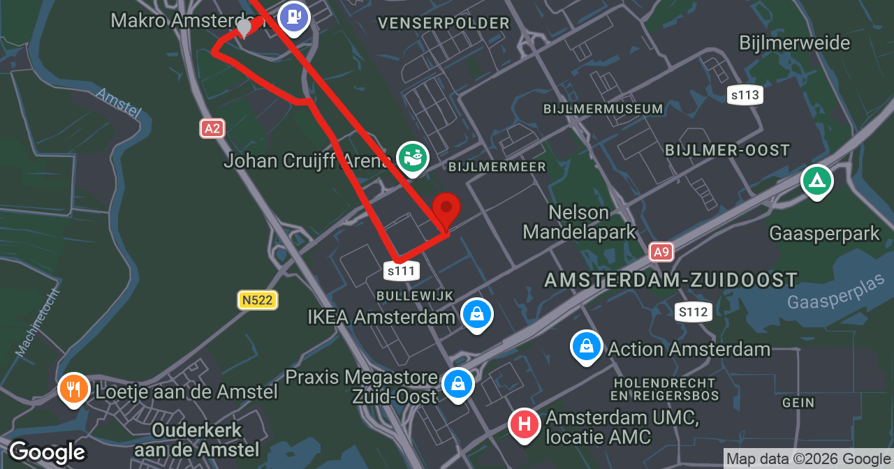 Kaart van de meldlocatie