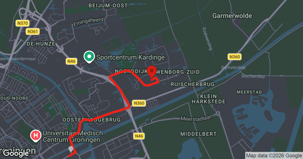 Kaart van de meldlocatie