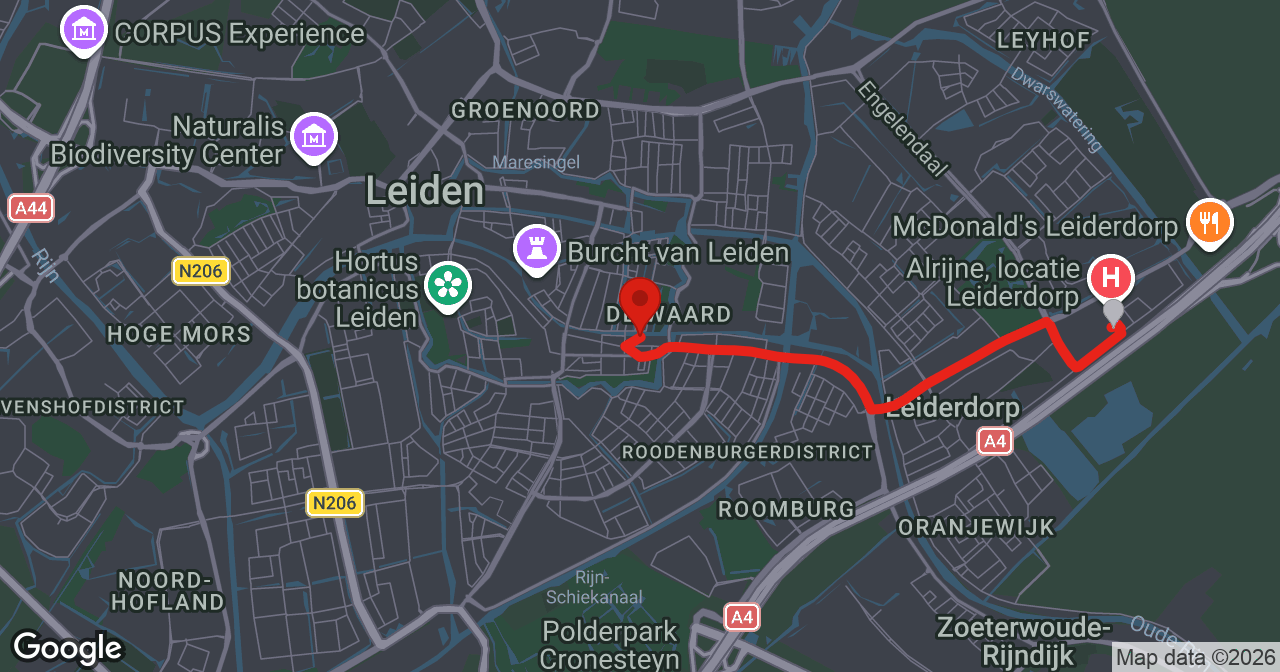 Kaart van de meldlocatie