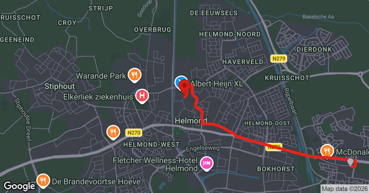 Kaart van de meldlocatie