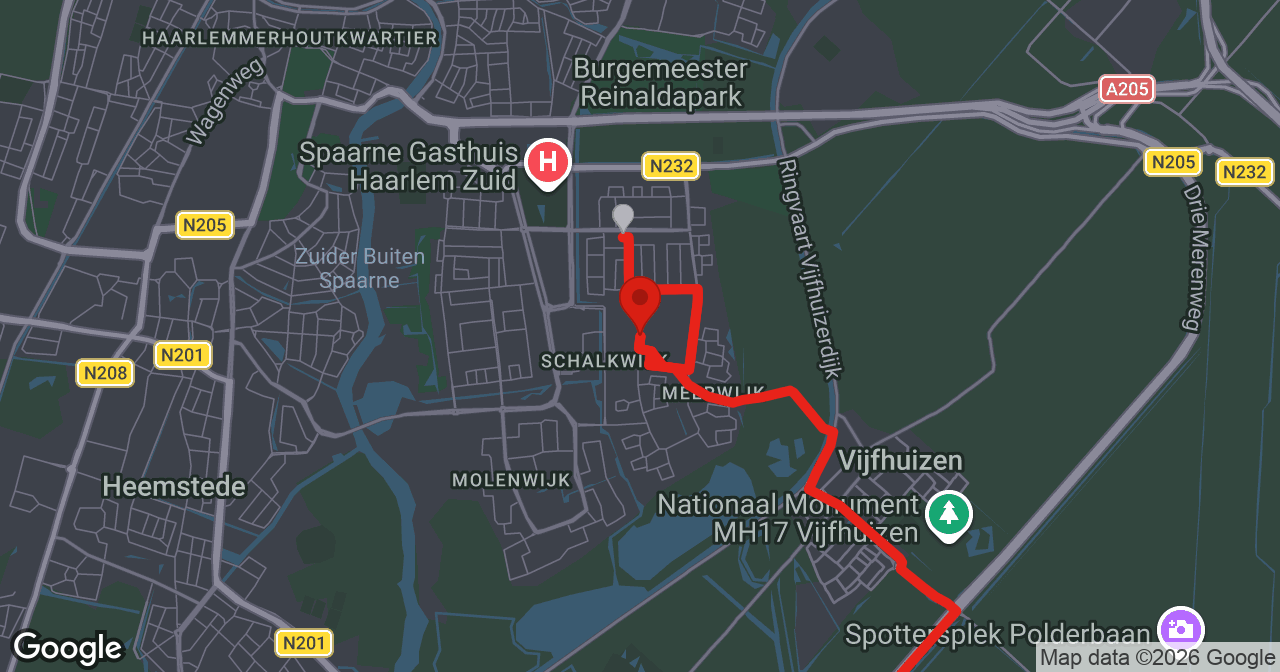 Kaart van de meldlocatie