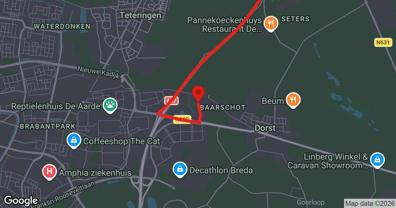 Kaart van de meldlocatie