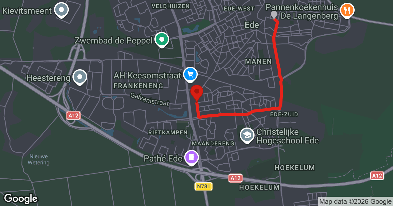 Kaart van de meldlocatie