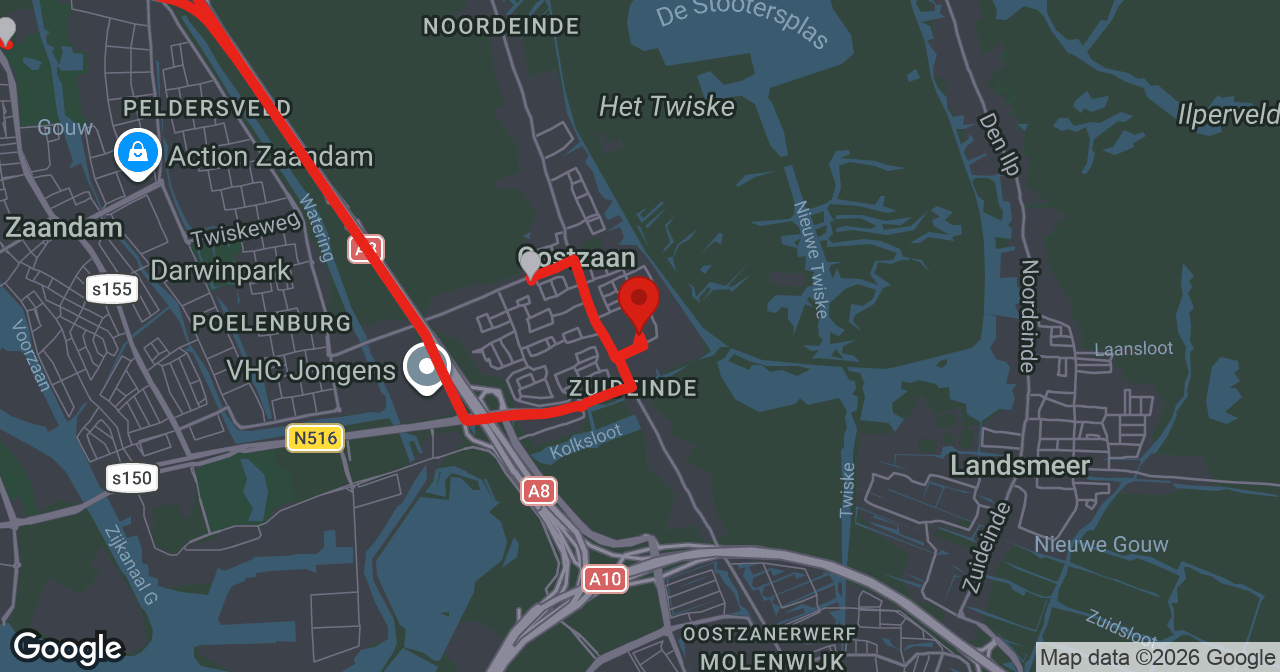 Kaart van de meldlocatie