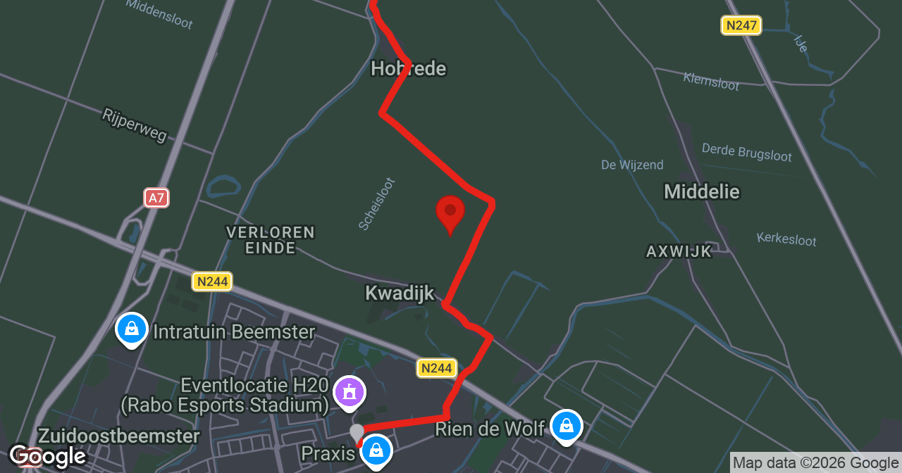 Kaart van de meldlocatie