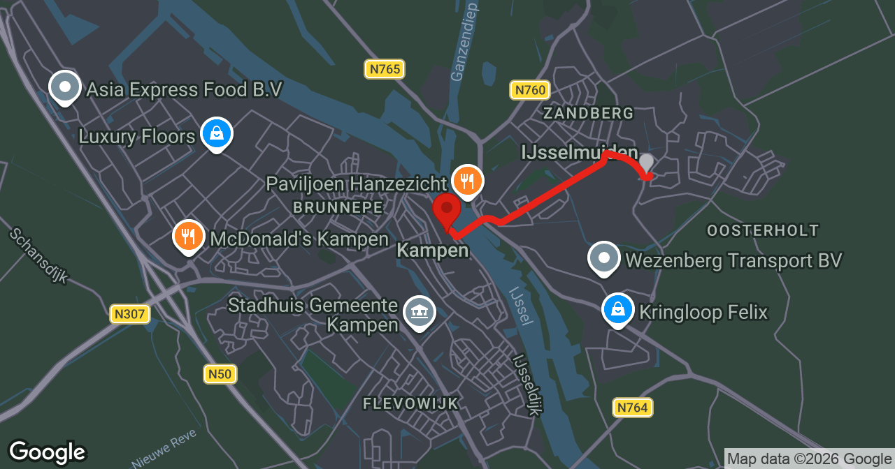 Kaart van de meldlocatie
