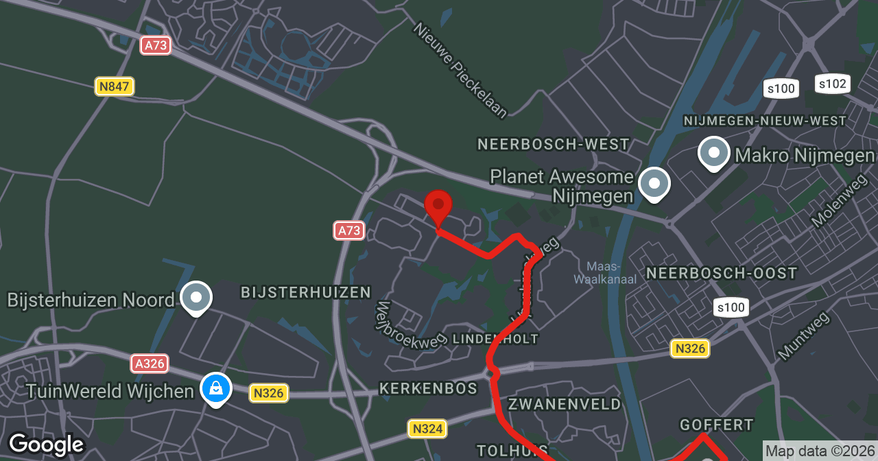 Kaart van de meldlocatie