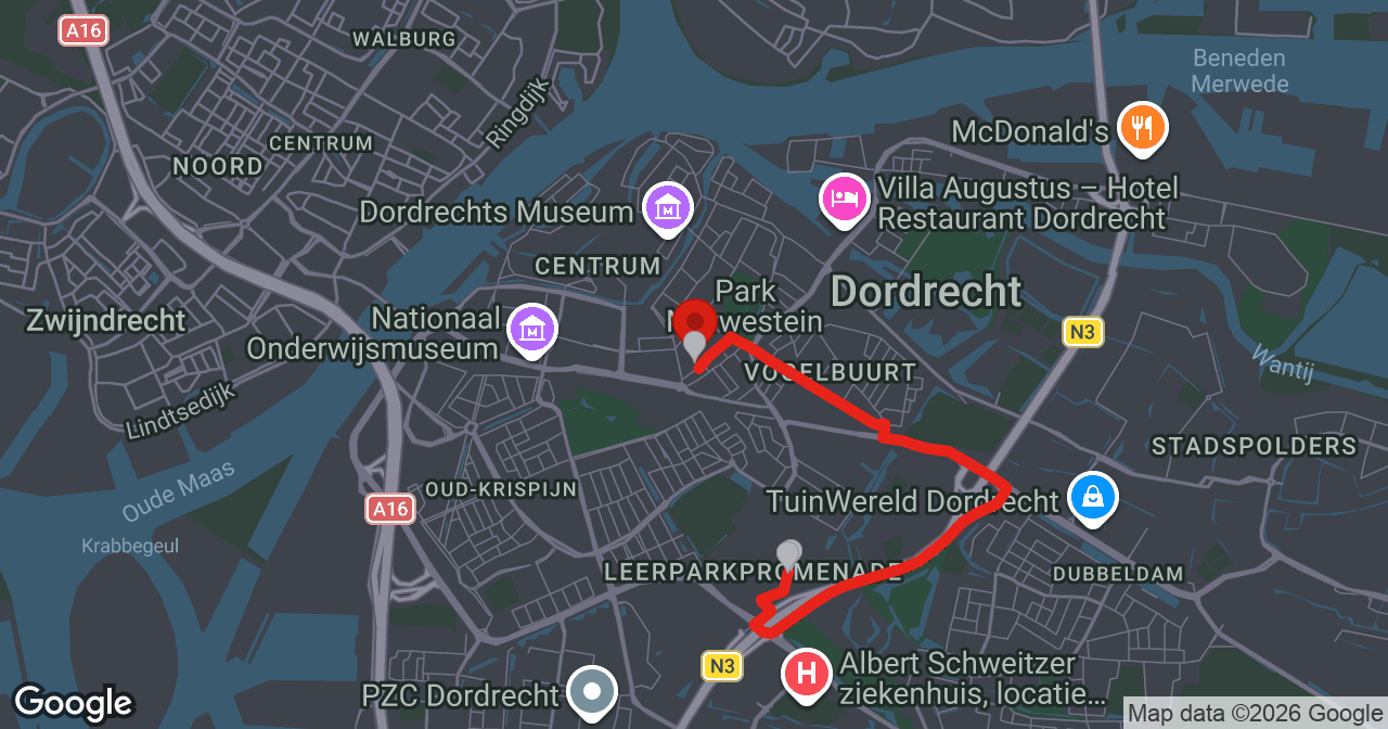 Kaart van de meldlocatie