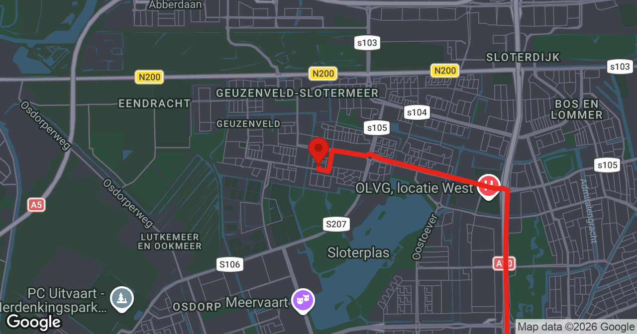 Kaart van de meldlocatie