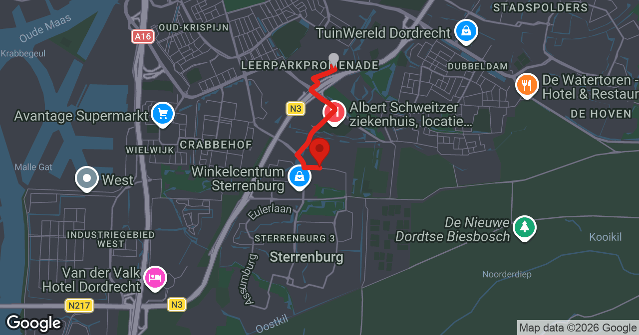 Kaart van de meldlocatie