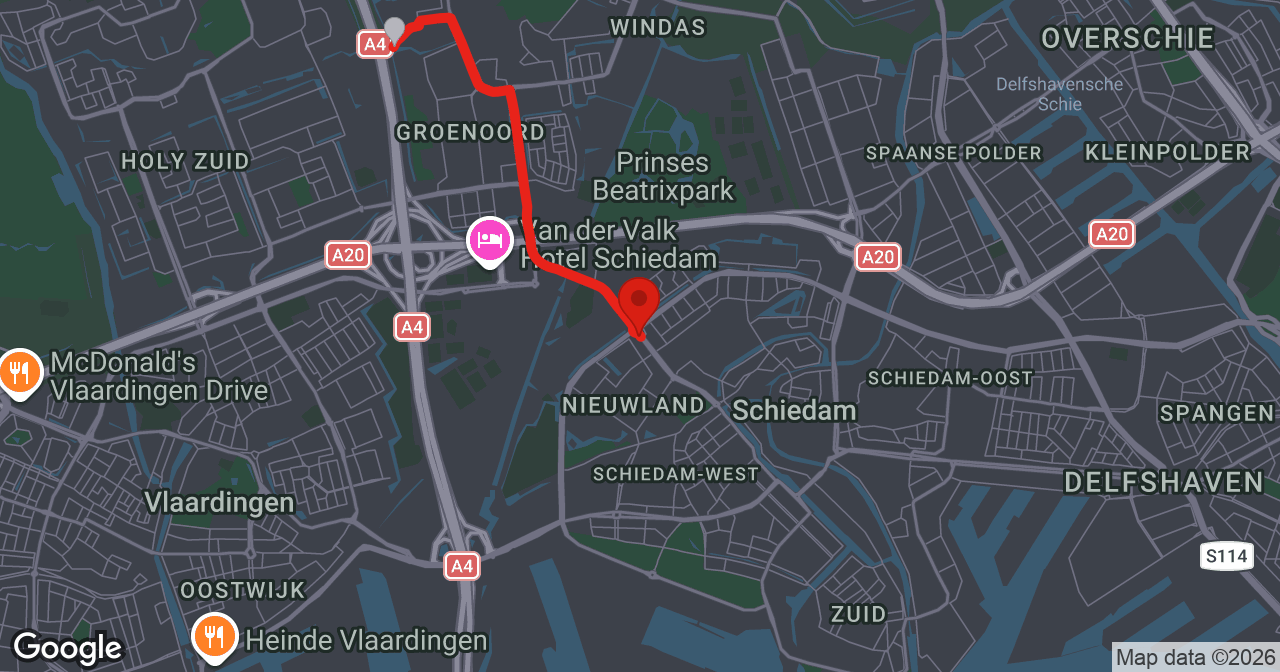 Kaart van de meldlocatie