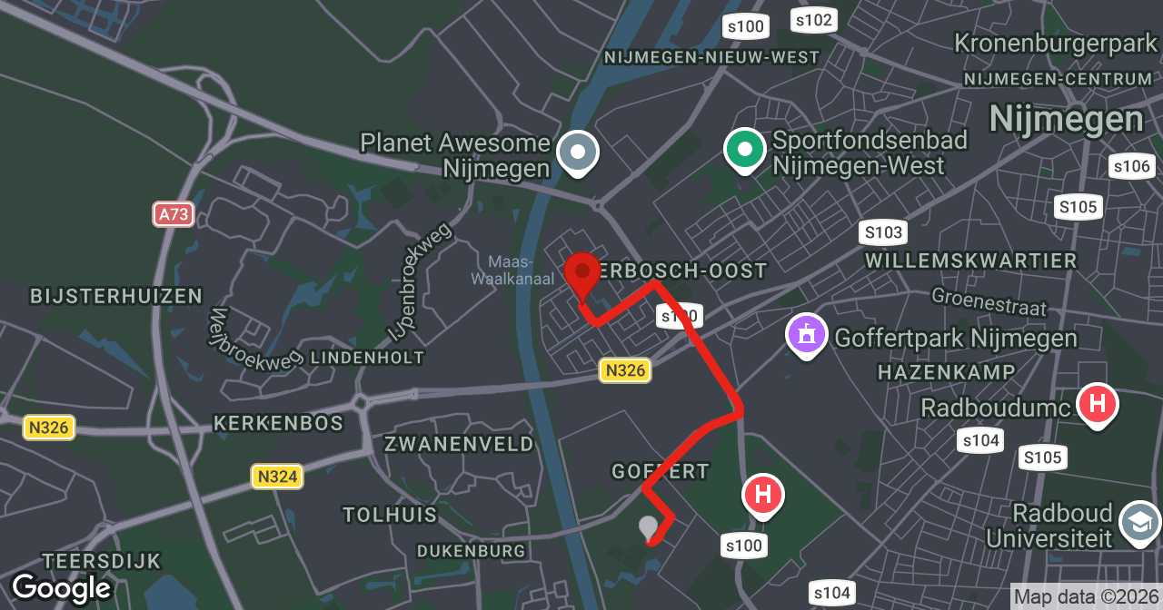 Kaart van de meldlocatie