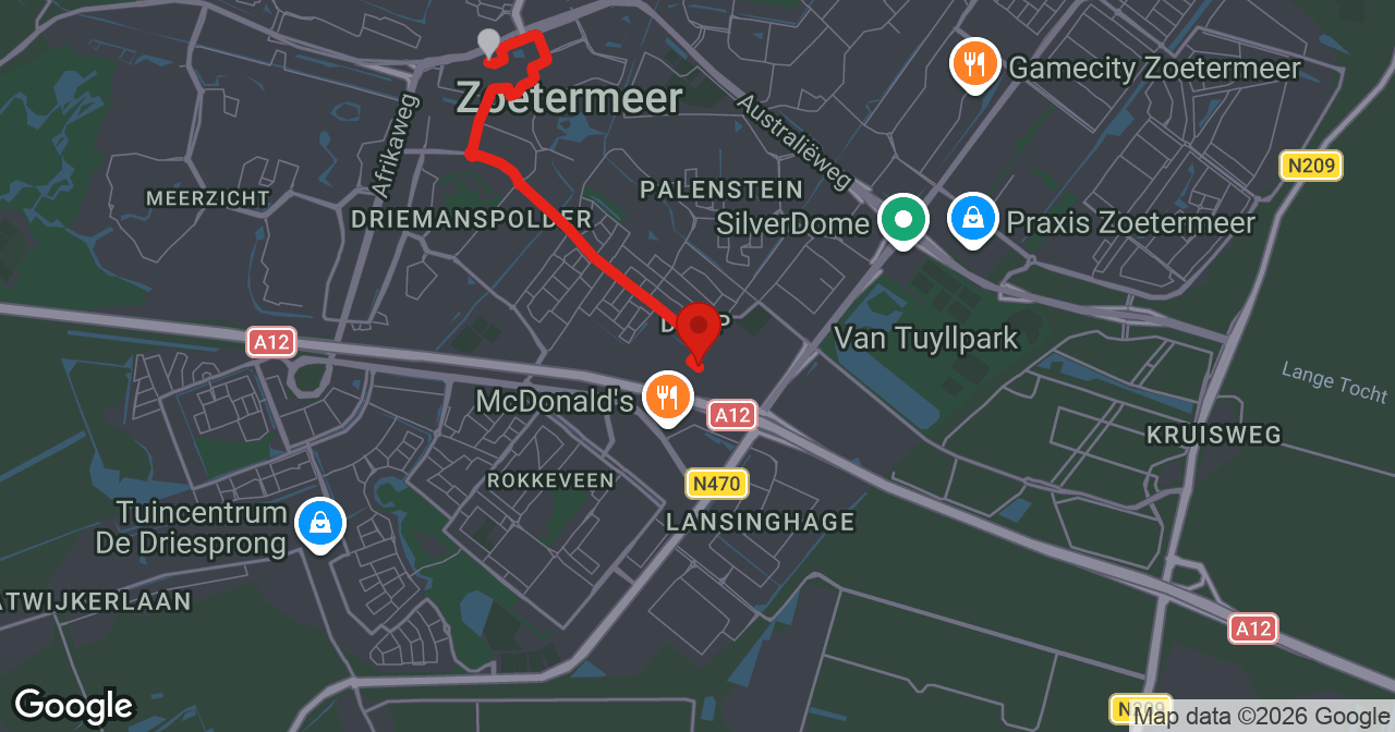 Kaart van de meldlocatie