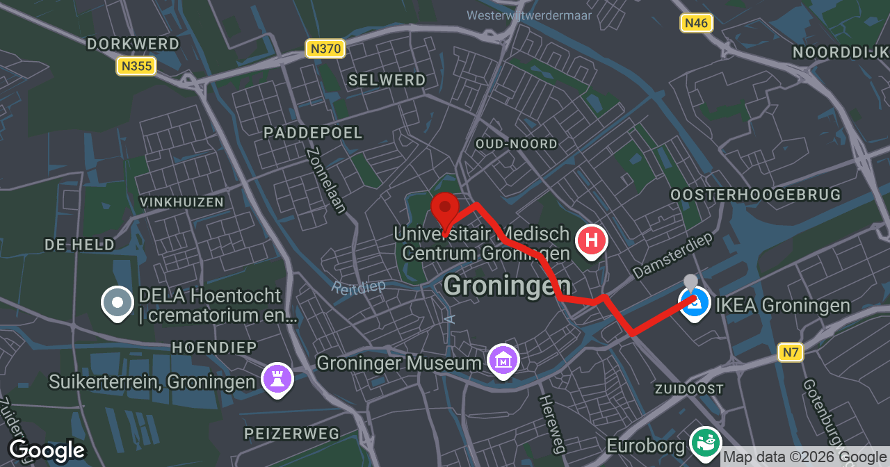 Kaart van de meldlocatie