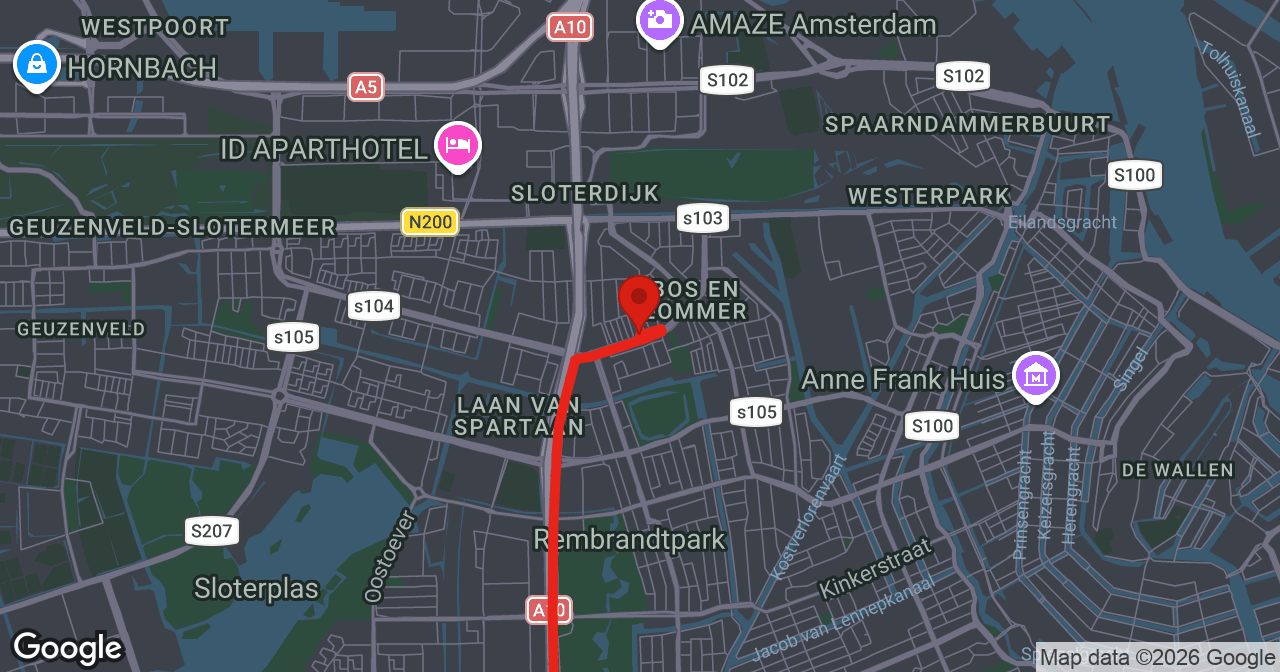 Kaart van de meldlocatie