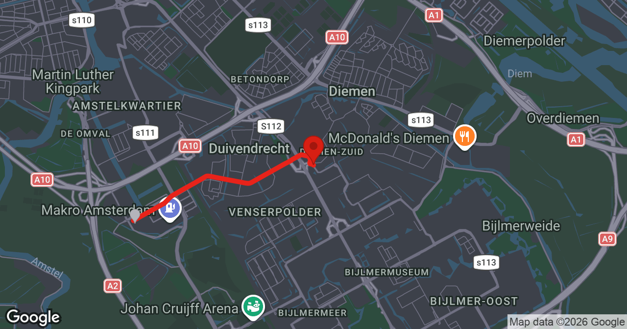 Kaart van de meldlocatie