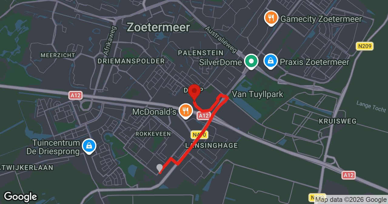 Kaart van de meldlocatie