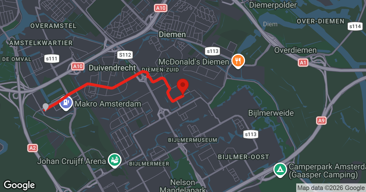 Kaart van de meldlocatie