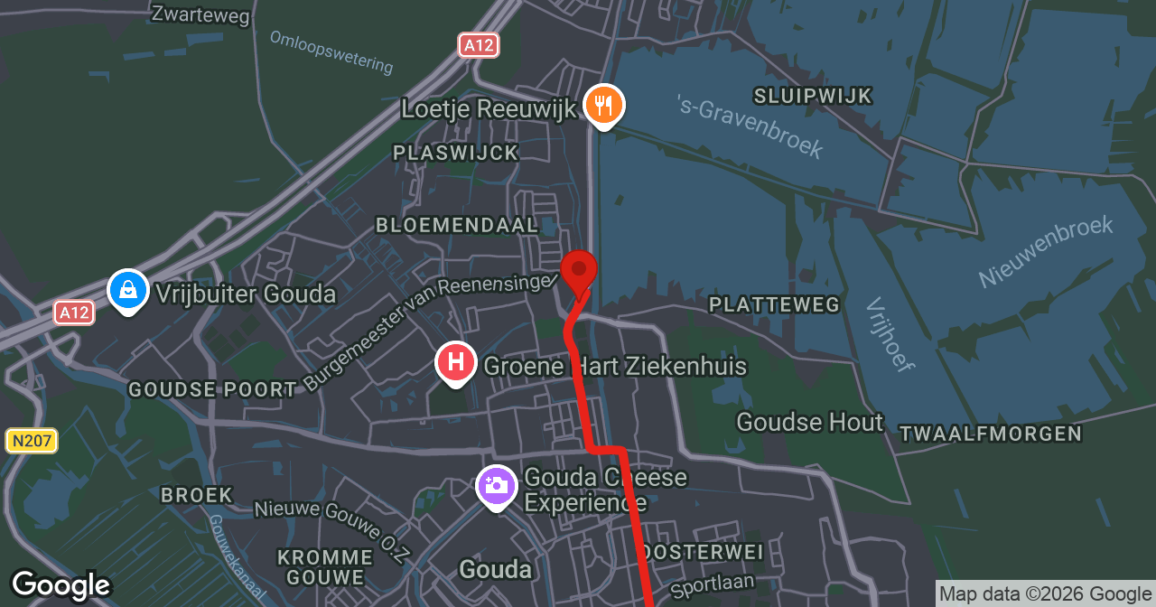 Kaart van de meldlocatie