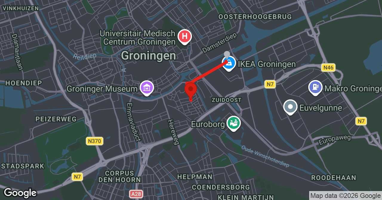 Kaart van de meldlocatie