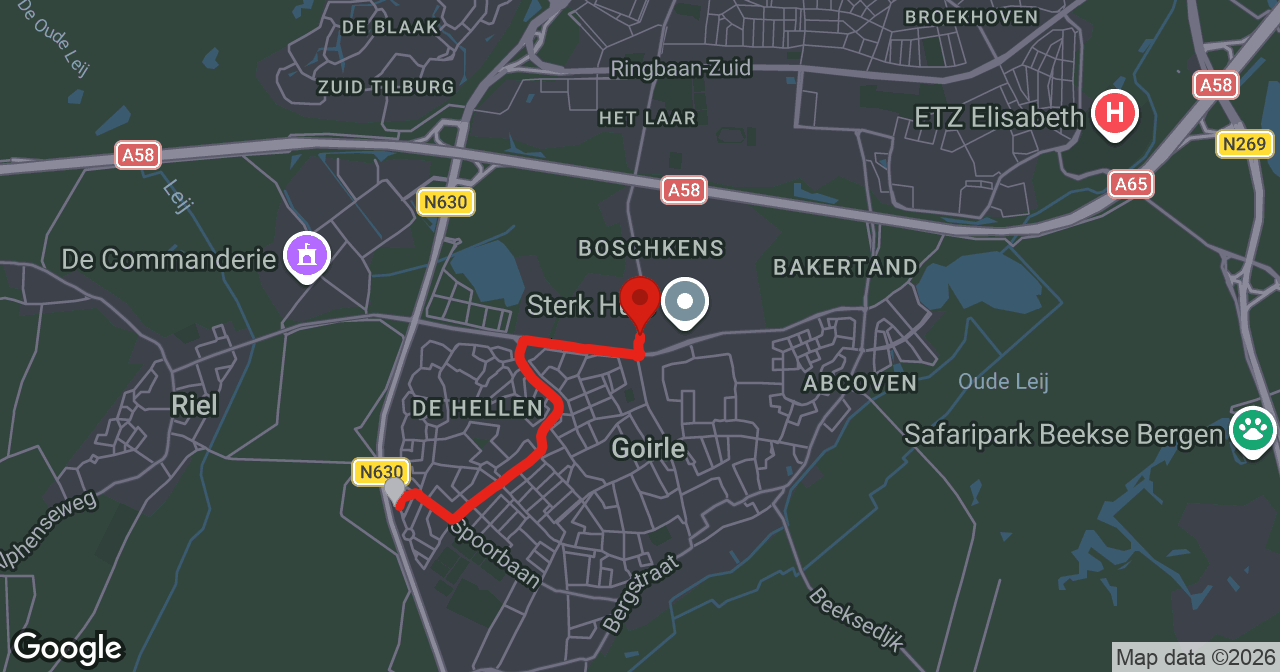 Kaart van de meldlocatie