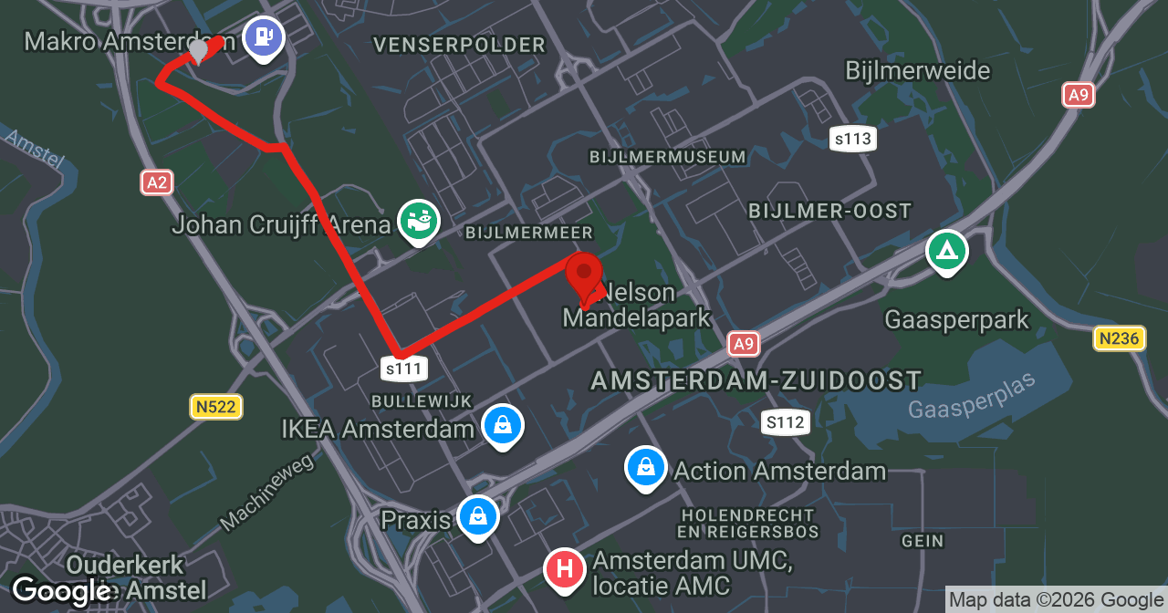 Kaart van de meldlocatie