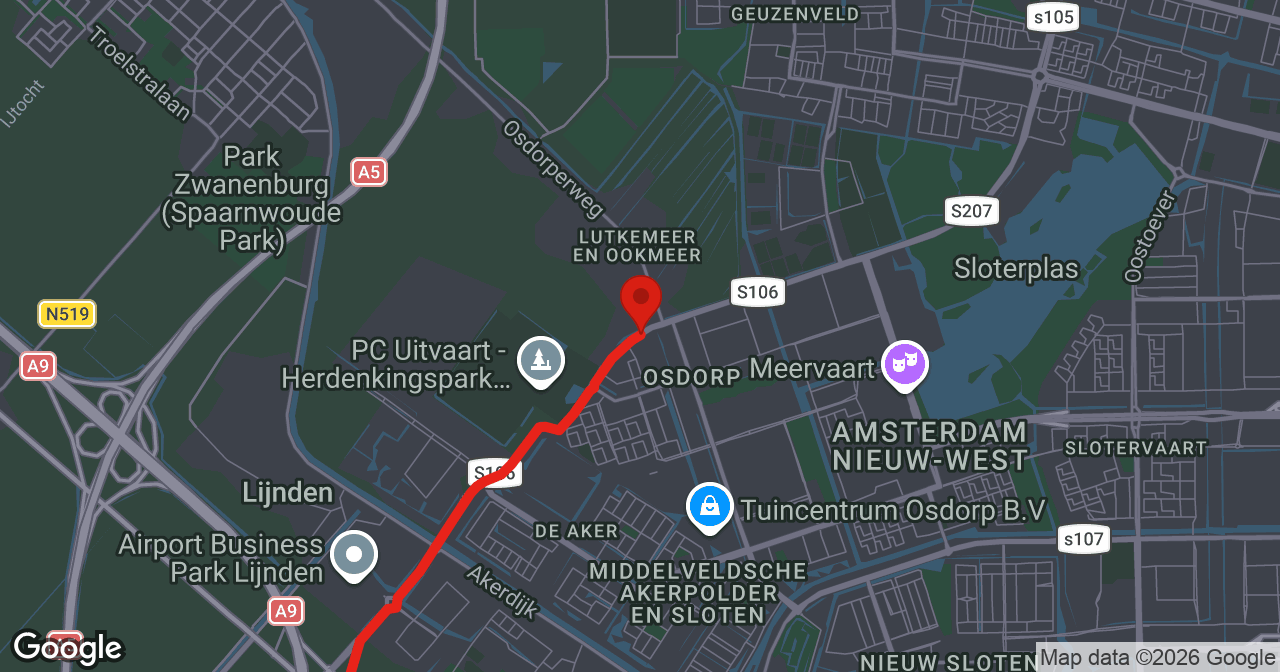 Kaart van de meldlocatie