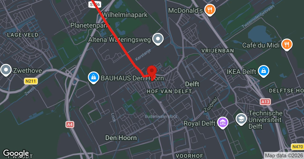 Kaart van de meldlocatie