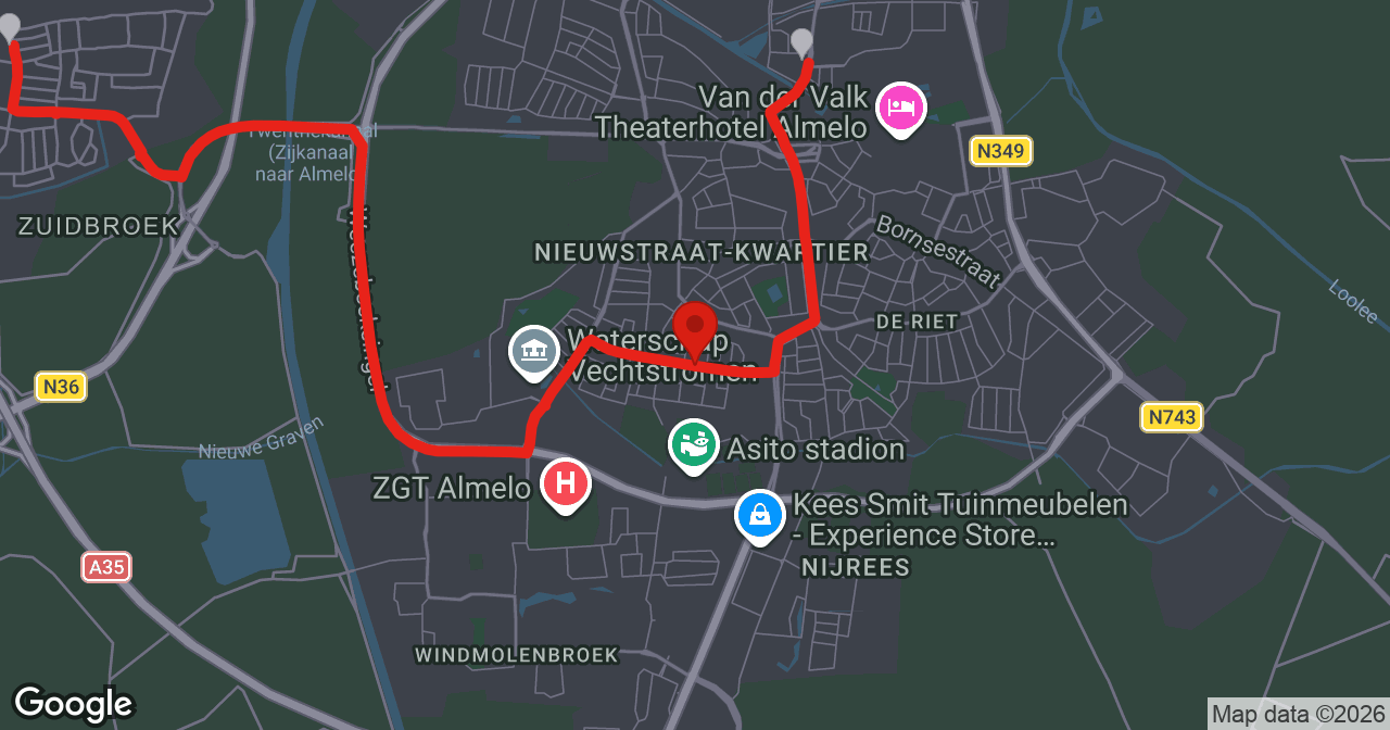 Kaart van de meldlocatie