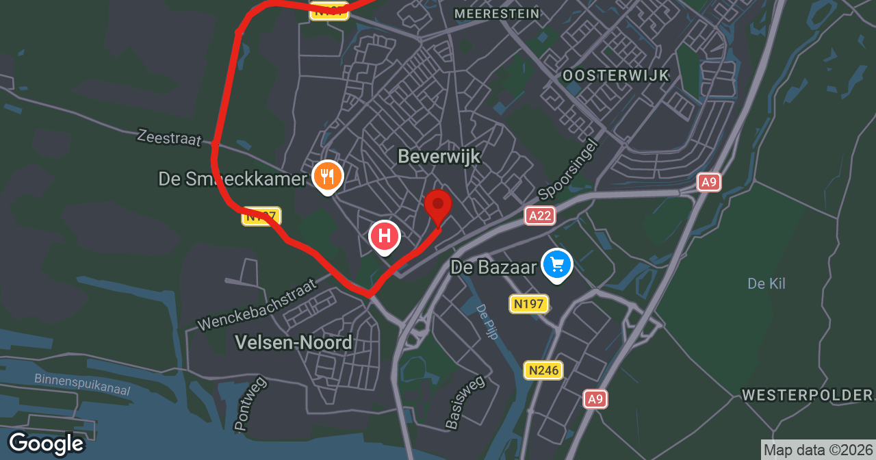 Kaart van de meldlocatie