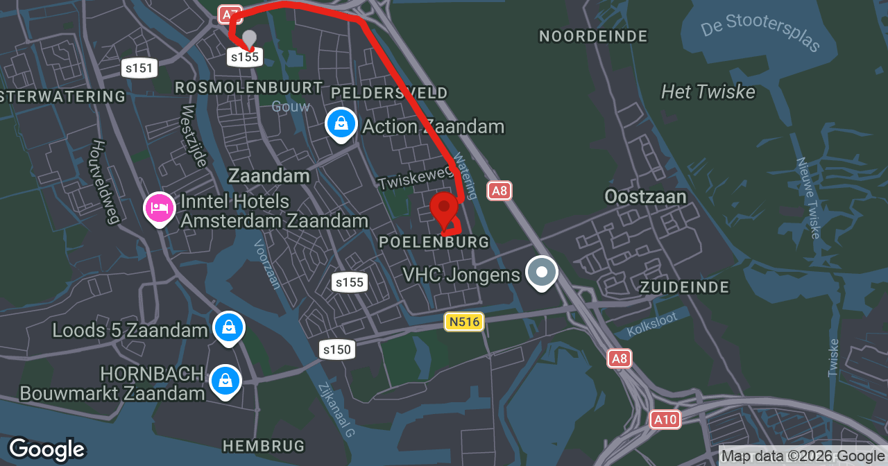 Kaart van de meldlocatie