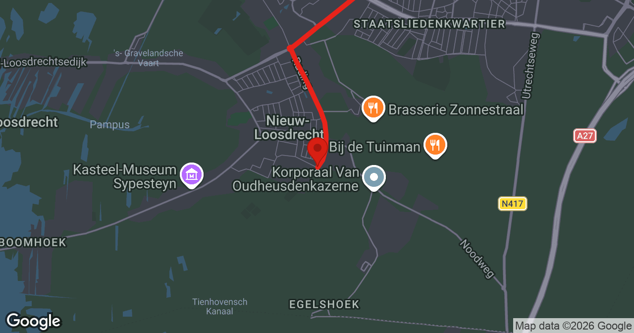 Kaart van de meldlocatie
