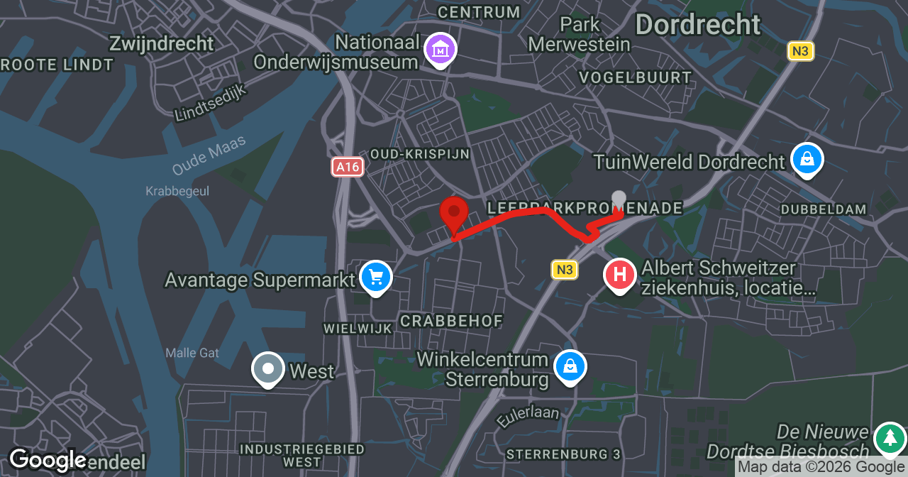 Kaart van de meldlocatie