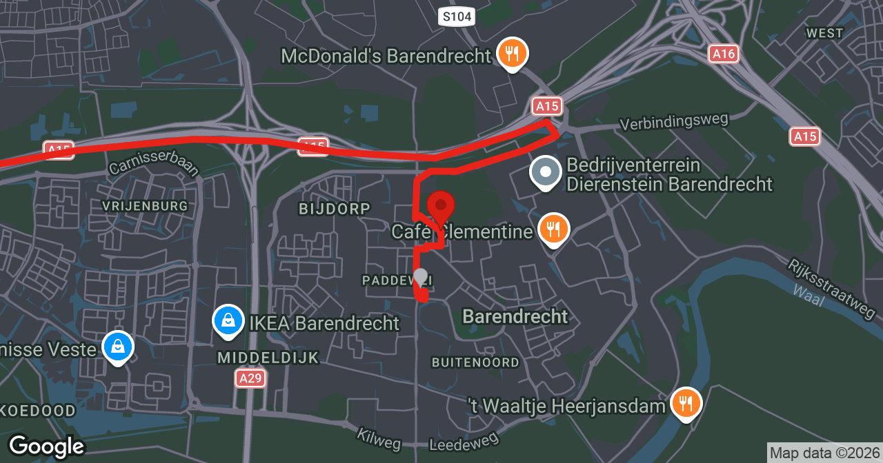 Kaart van de meldlocatie