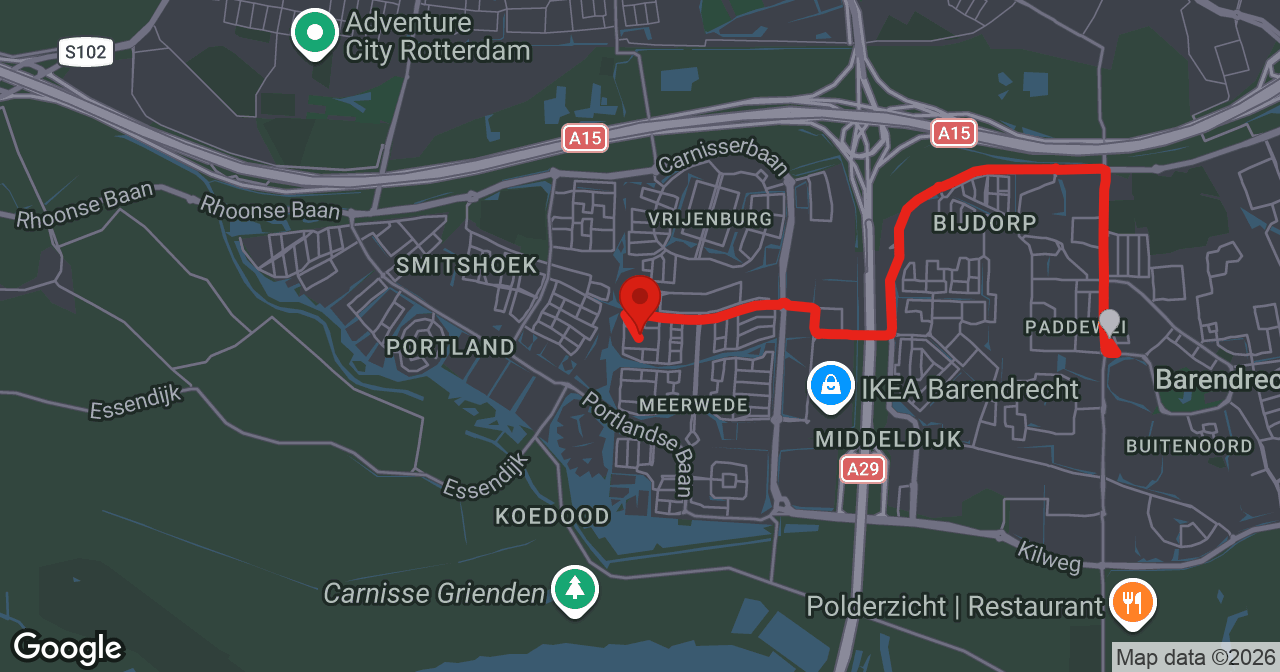 Kaart van de meldlocatie