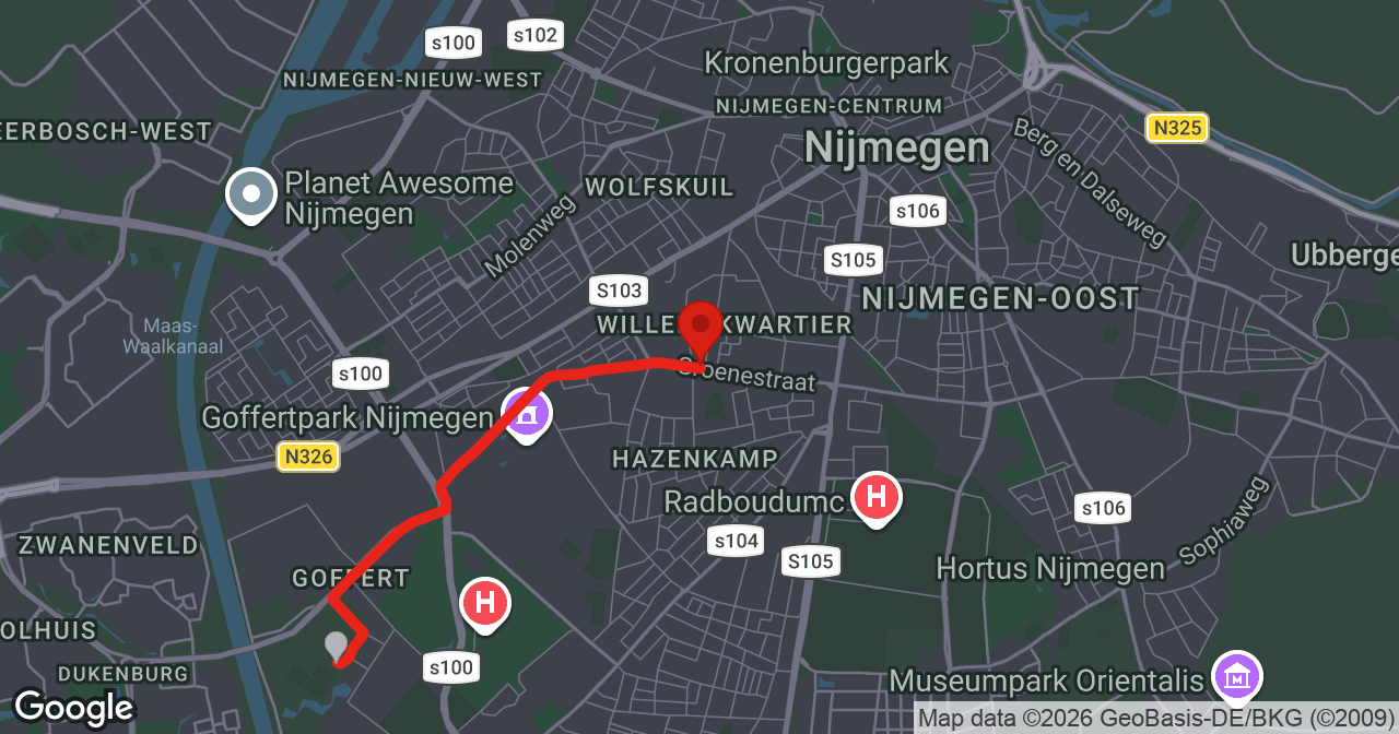 Kaart van de meldlocatie