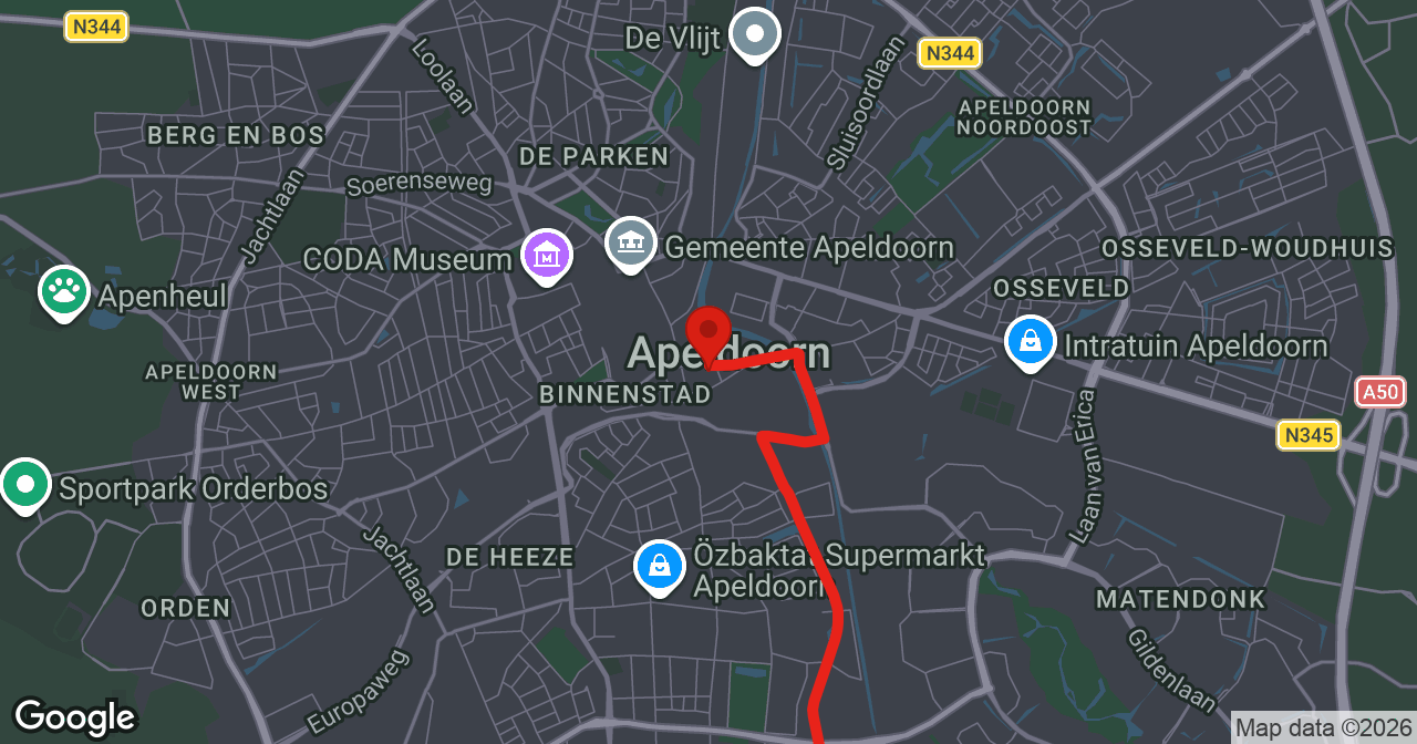 Kaart van de meldlocatie